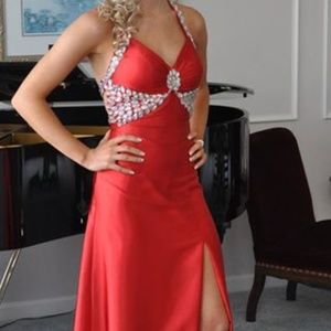 long red gown, size 0